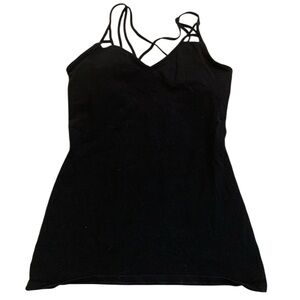 💜 Express Best Loved Bra Cami Stretch Black Criss Cross Straps XS